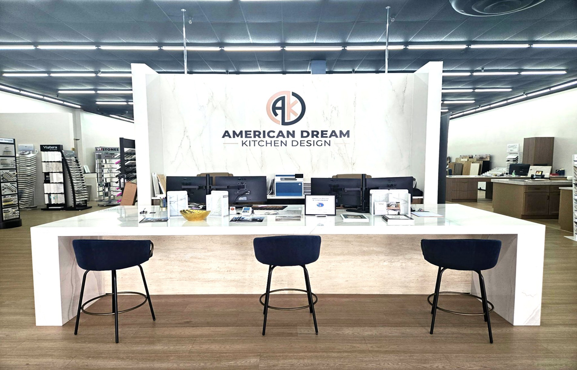 American Dream Kitchen Design showroom reception area